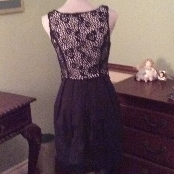 Black lace top with fitted black bottom